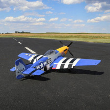 E-flite Aeromodello elettrico P-51D Mustang 1500mm BNF Basic con AS3X e SAFE Select (art. EFL01250)