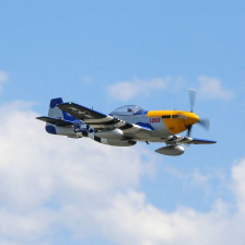E-flite Aeromodello elettrico P-51D Mustang 1500mm BNF Basic con AS3X e SAFE Select (art. EFL01250)