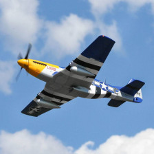 E-flite Aeromodello elettrico P-51D Mustang 1500mm BNF Basic con AS3X e SAFE Select (art. EFL01250)