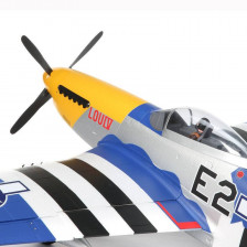 E-flite Aeromodello elettrico P-51D Mustang 1500mm BNF Basic con AS3X e SAFE Select (art. EFL01250)
