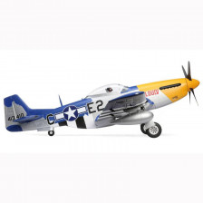E-flite Aeromodello elettrico P-51D Mustang 1500mm BNF Basic con AS3X e SAFE Select (art. EFL01250)