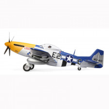 E-flite Aeromodello elettrico P-51D Mustang 1500mm BNF Basic con AS3X e SAFE Select (art. EFL01250)