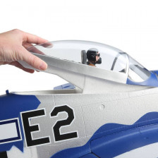 E-flite Aeromodello elettrico P-51D Mustang 1500mm BNF Basic con AS3X e SAFE Select (art. EFL01250)