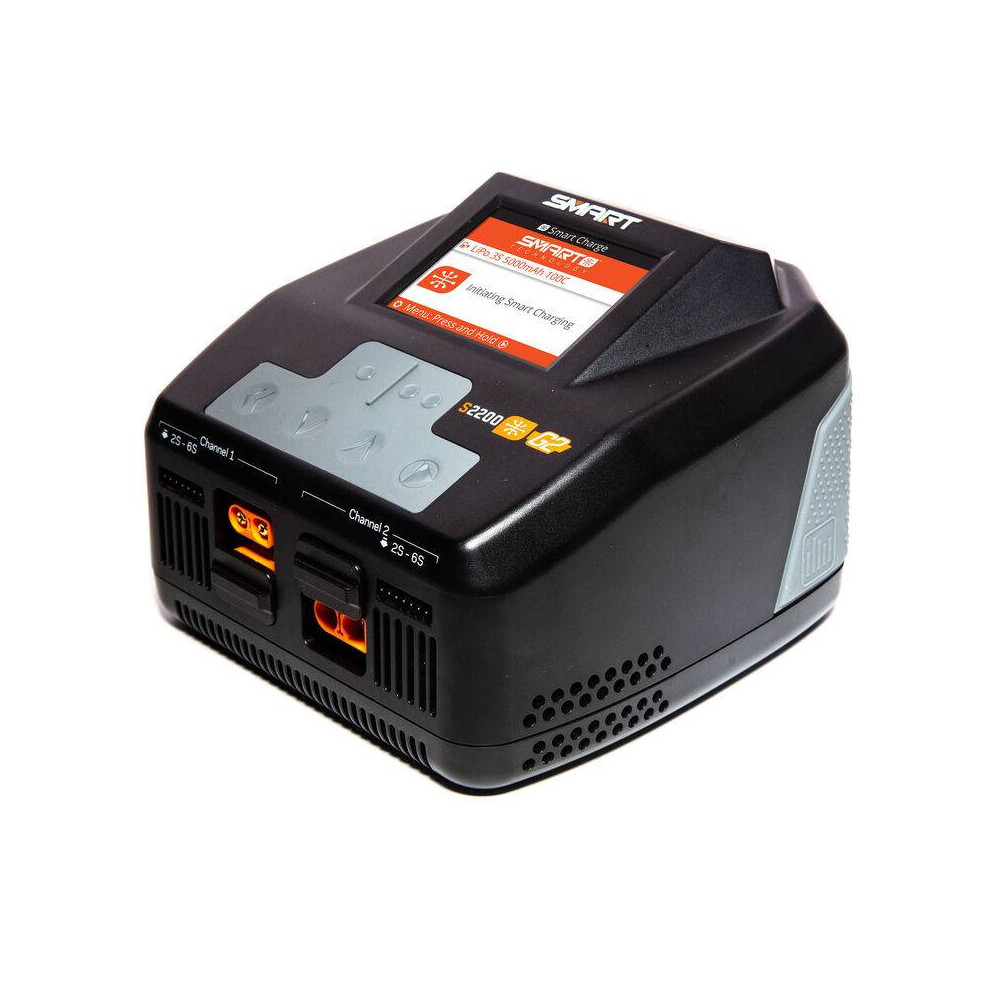 Spektrum Carica batteria doppio Smart S2200 G2 AC 220V per Li-Po 1-6S 2x200W (art. SPMXC2010I)