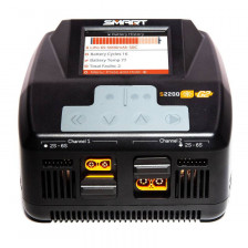 Spektrum Carica batteria doppio Smart S2200 G2 AC 220V per Li-Po 1-6S 2x200W (art. SPMXC2010I)