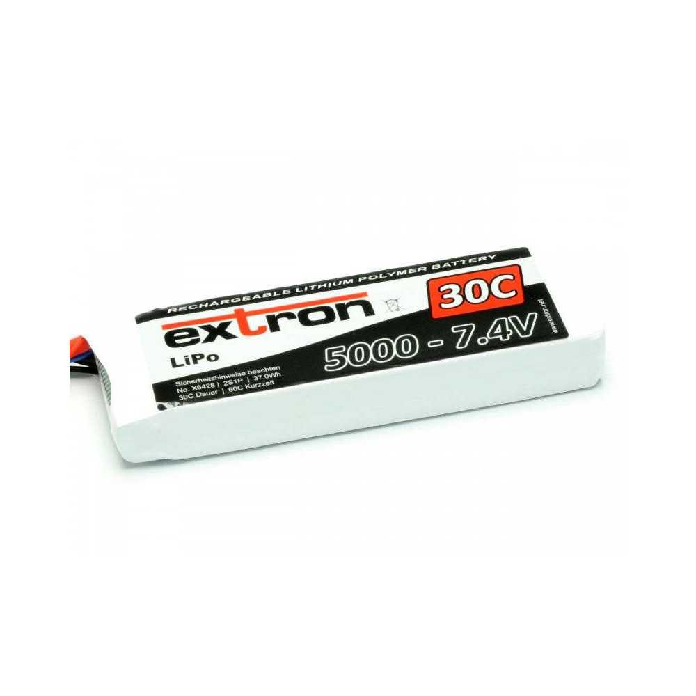 Extron Batteria Li-po X2 7,4V 5000mAh 30-60C connettore XT90 (art. X6428)