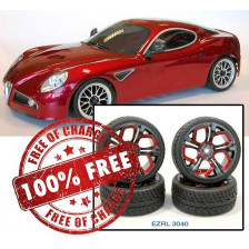 Italtrading Carrozzeria Alfa Romeo 8C Verniciata con gomme e cerchi in Omaggio (art. EZQR8100)