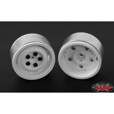 RC4WD Set quattro cerchi Landies Internal 1.9" Acciaio stampato Beadlock Wheel colore Bianco (art. RC4WD-Z-W0075)