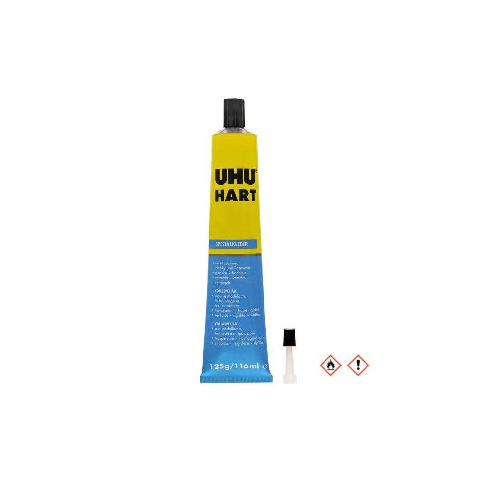 UHU HART 45525 Colla per legno e balsa Flacone da 125 grammi (art. 763103)
