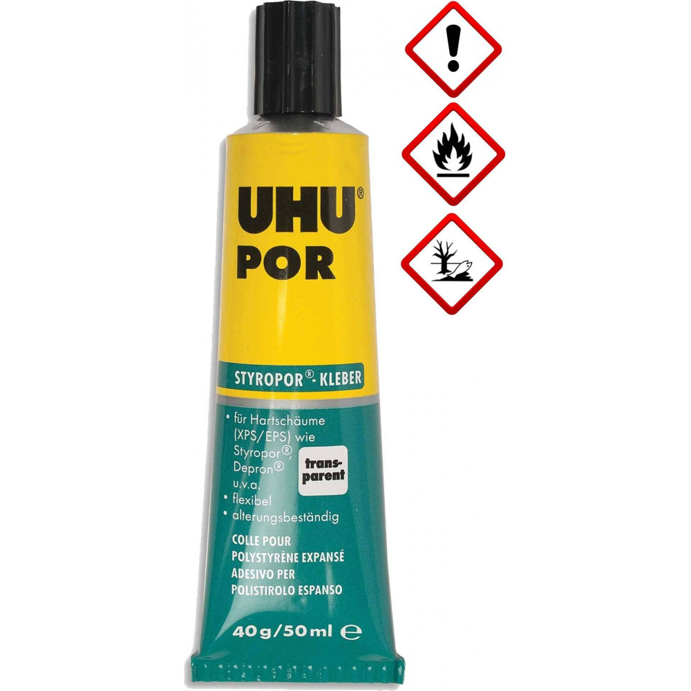 UHU POR 45900 Colla per schiuma di polistirene Styropor Flacone da 40 grammi (art. 763601)