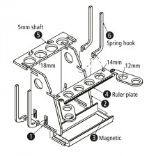 Robitronic Supporto per riempimento ammortizzatori V2 Nero (art. R07502S)