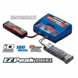 Traxxas Caricabatterie EZ Peak Dual 8Amp Ni-Mh / Li-Po con ID technology (art. TXX2972G)