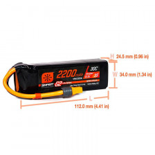 Spektrum Batteria Li-Po Smart G2 3S 11,1V 2200mAh 30C connettore IC3 (art. SPMX223S30)