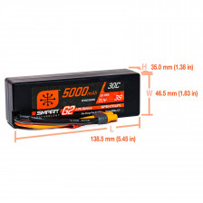Spektrum Batteria Li-Po Smart G2 3S 11,1V 5000mAh 30C Hardcase connettore IC3 (art. SPMX53S30H3)