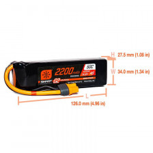 Spektrum Batteria Li-Po Smart G2 4S 14,8V 2200mAh 50C connettore IC3 (art. SPMX224S50)