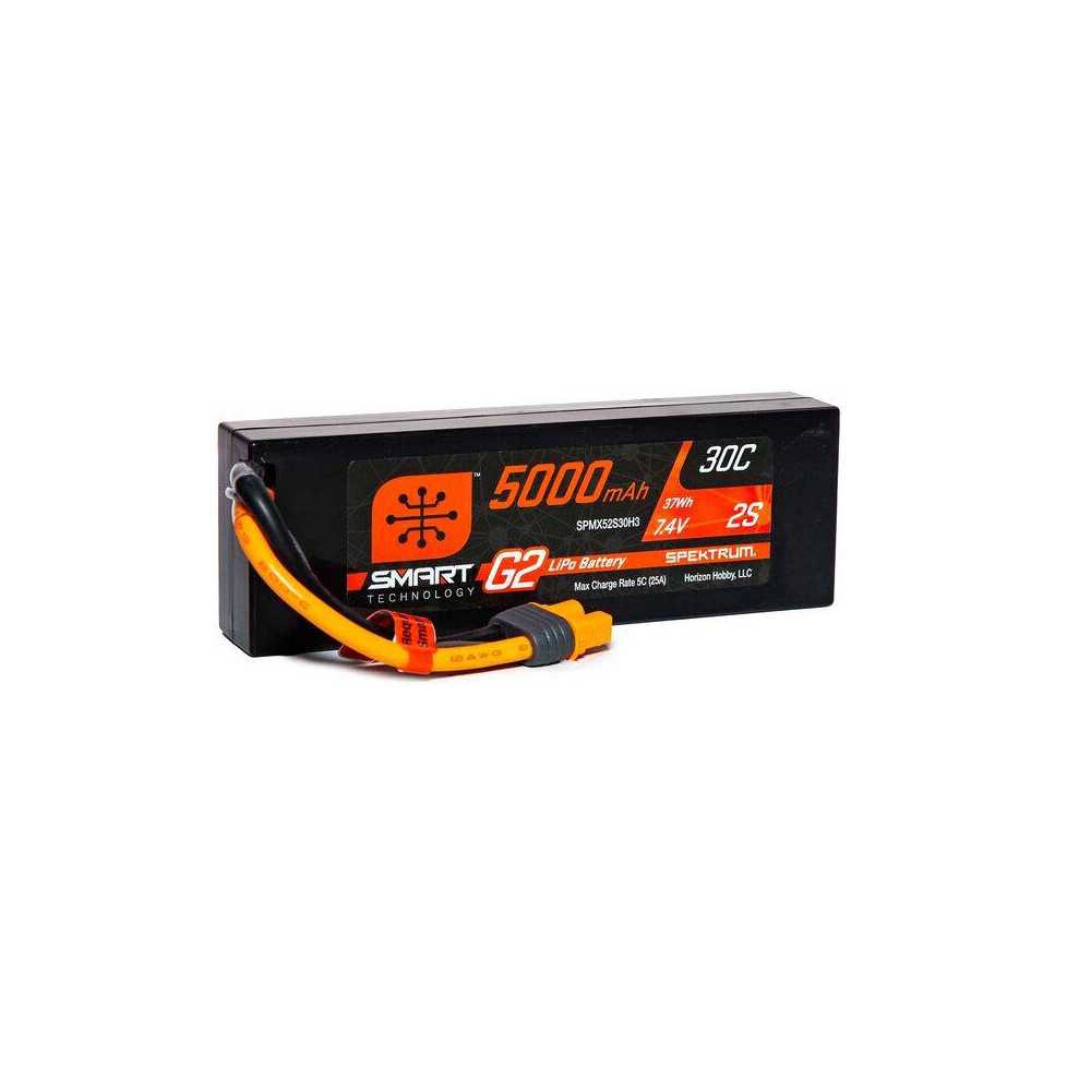 Spektrum Batteria Li-Po Smart G2 2S 7,4V 5000mAh 30C Hardcase connettore IC3 (art. SPMX52S30H3)