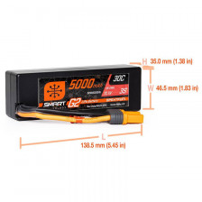 Spektrum Batteria Li-Po Smart G2 3S 11,1V 5000mAh 30C Hardcase connettore IC5 (art. SPMX53S30H5)