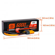 Spektrum Batteria Li-Po Smart G2 3S 11,1V 5000mAh 50C Hardcase connettore IC5 (art. SPMX53S50H5)