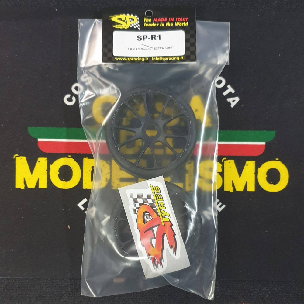 SP Tyres Gomme 1/8 Rally Game Radiali R1 Extra Super Morbide (art. SP-R1-RADIAL)