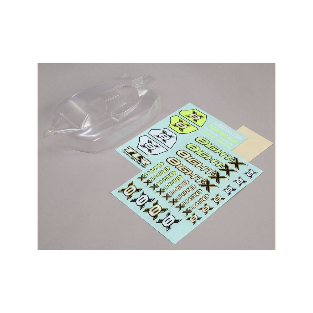 Losi Carrozzeria trasparente con Decals per 8IGHT-X Nitro Buggy Elite Race (art. TLR240013)
