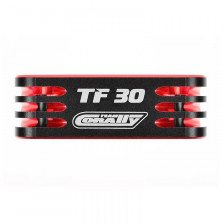 Team Corally Ventola raffreddamento Alluminio High Speed 30x30mm BEC colore Black / Red (art. COR53110-1)