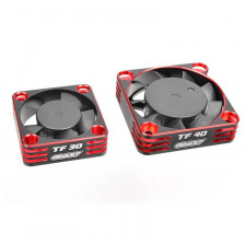 Team Corally Ventola raffreddamento Alluminio High Speed 30x30mm BEC colore Black / Red (art. COR53110-1)