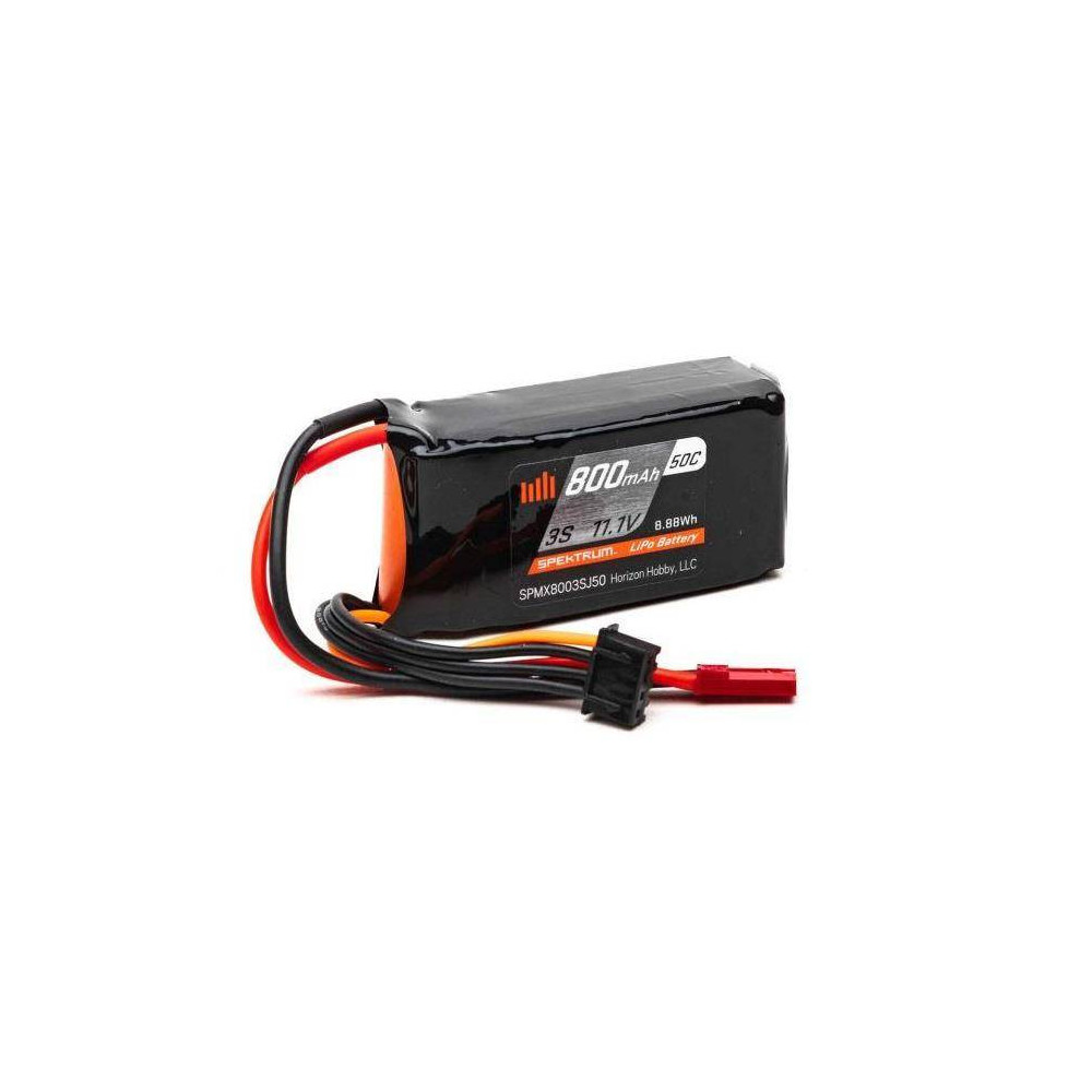 Spektrum Batteria Li-Po 3S 11,1V 800mAh 50C connettore JST BEC (art. SPMX8003SJ50)