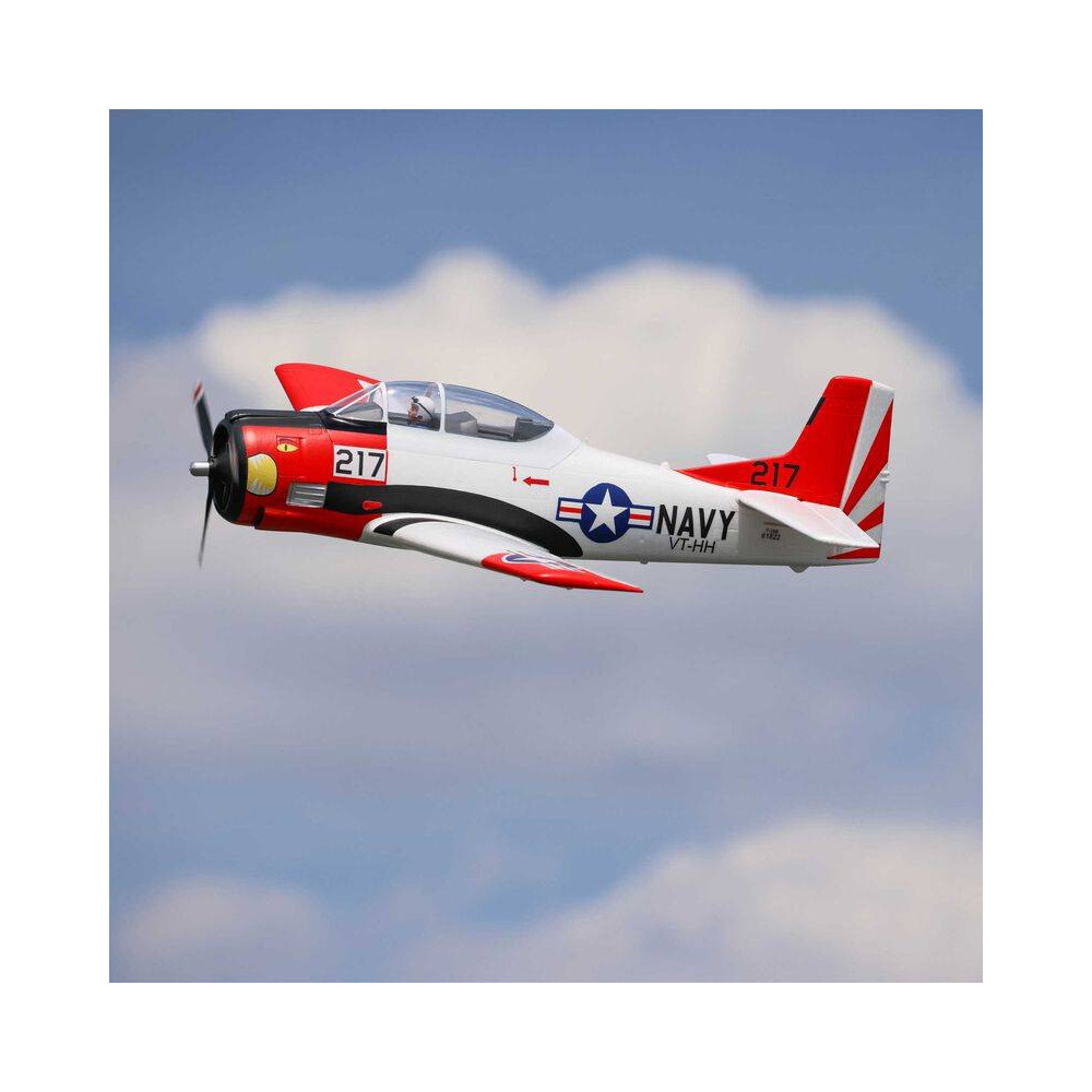 E-flite Aeromodello elettrico T-28 Trojan 1.2m BNF Basic con Smart (art. EFL18350)