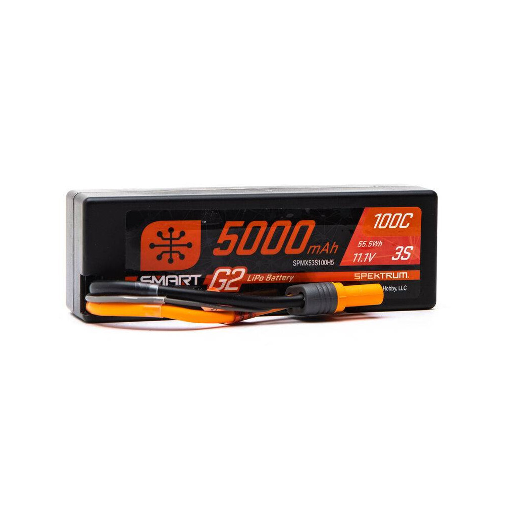 Spektrum Batteria Li-Po Smart G2 3S 11,1V 5000mAh 100C Hardcase connettore IC5 (art. SPMX53S100H5)