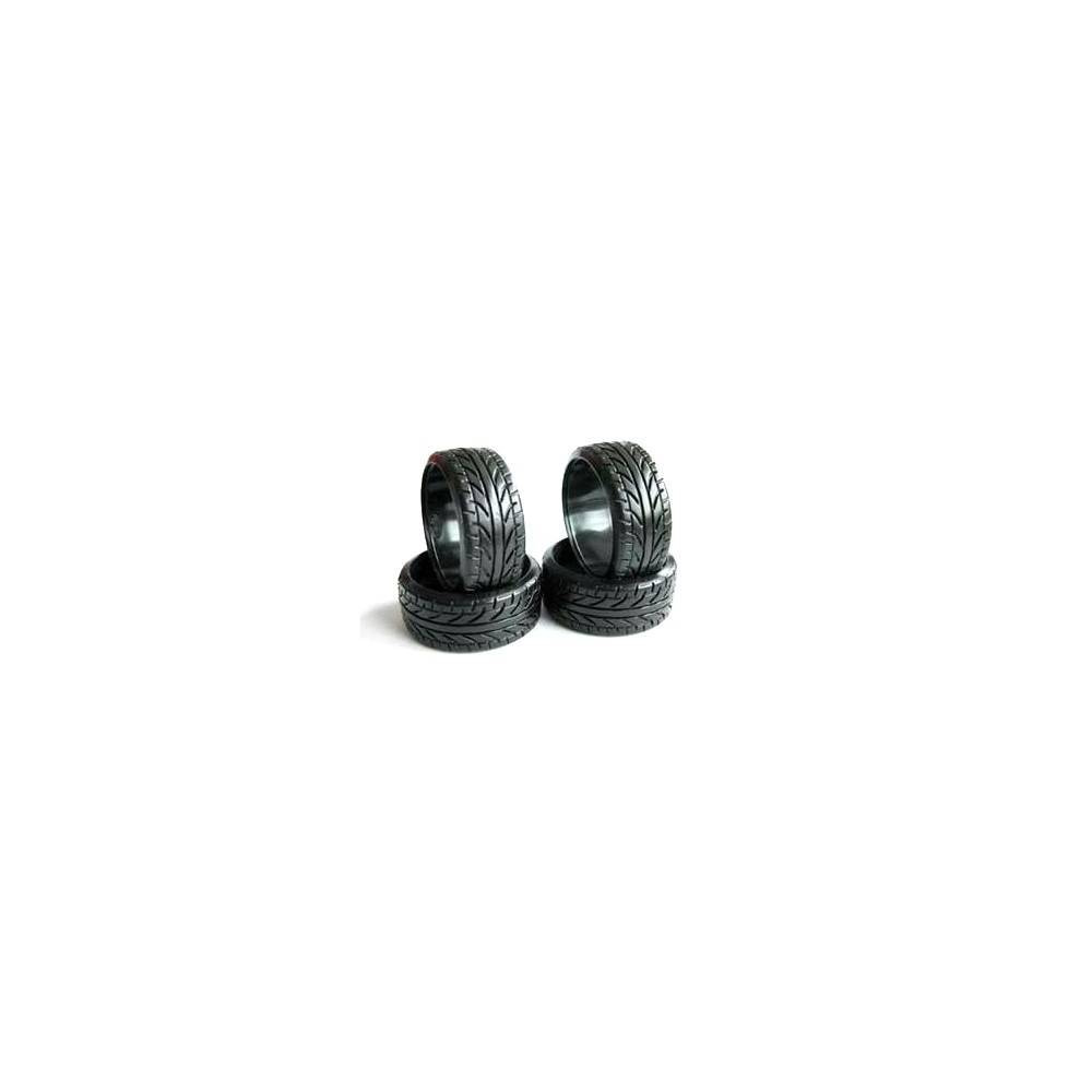 EZpower Treno gomme da Drift 4 pezzi V-RAGE Medium per cerchi 1/10 Touring (art. EZRL3020)