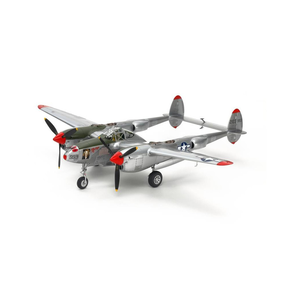 Tamiya Aereo da caccia bimotore Lockheed P-38 J Lightning kit di montaggio scala 1/48 (art. TA61123)