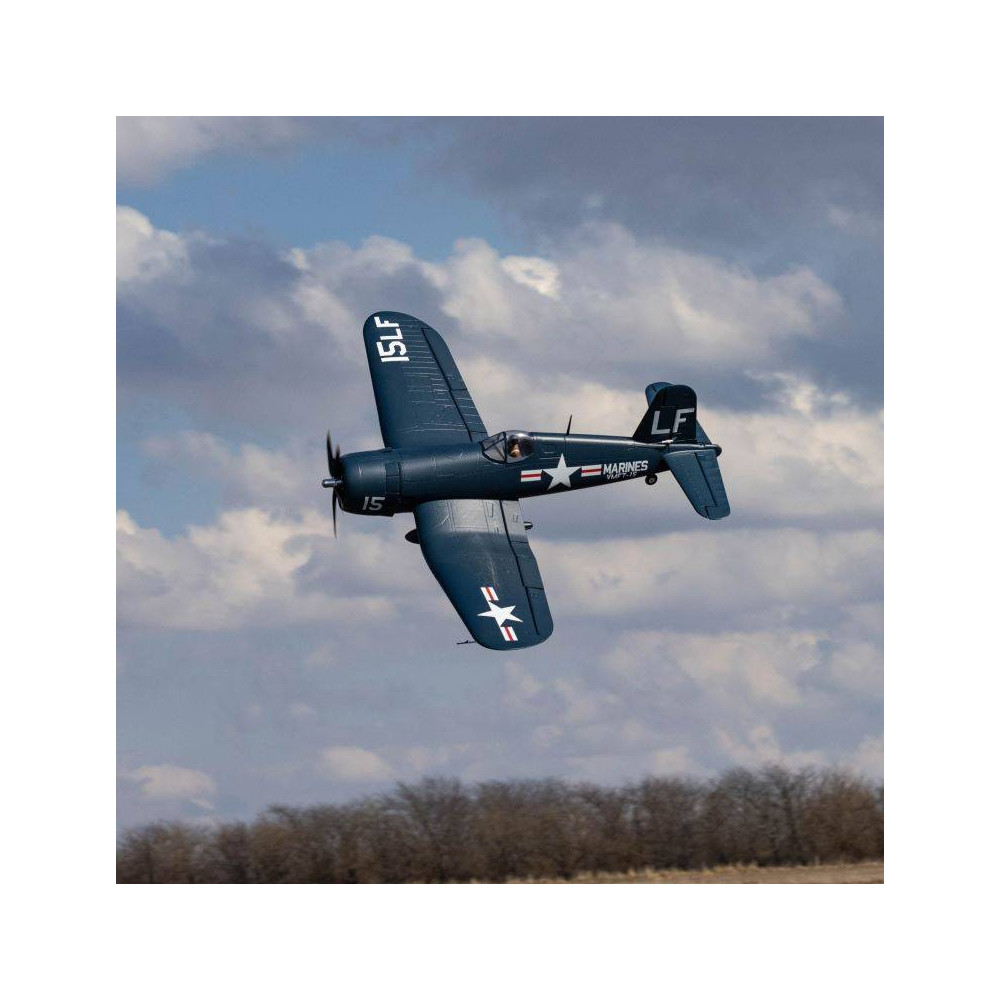 E-flite Aeromodello elettrico F4U-4 Corsair 1200mm BNF Basic con AS3X e SAFE Select (art. EFL18550)