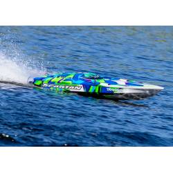 Traxxas Motoscafo Monocarena Spartan Brushless Racing Boat TQi 2,4GHz TSM Green (art. TXX57076-4-GRNR)