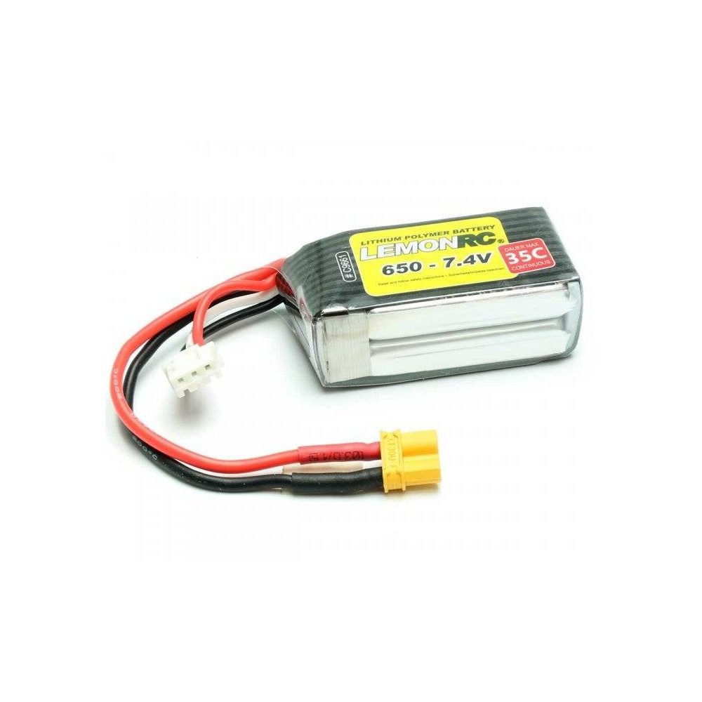 LemonRc Batteria Li-po 7,4V 650mAh 35C 2S connettore XT30 (art. C9661)