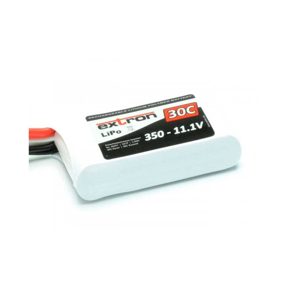 Extron Batteria Li-po X2 11,1V 350mAh 30-60C connettore JST / BEC (art. X6401)