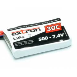 Extron Batteria Li-po X2 7,4V 500mAh 30-60C connettore JST / BEC (art. X6402)