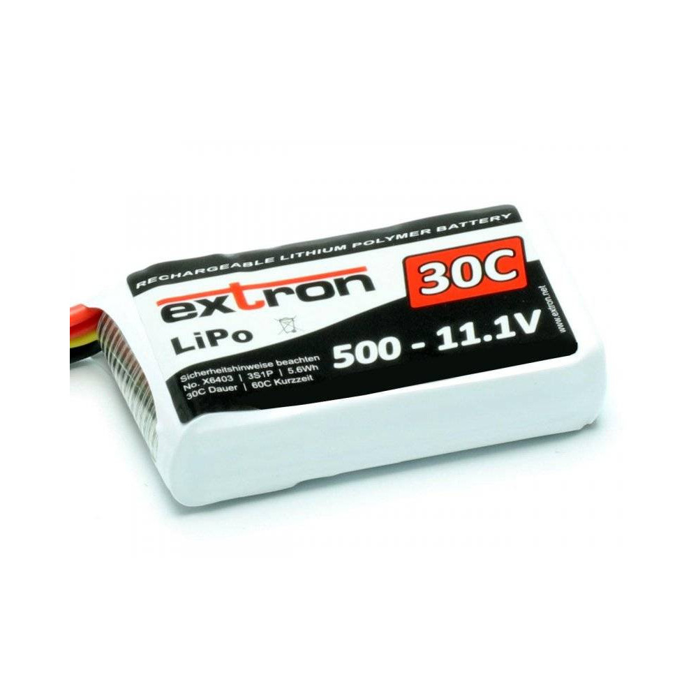 Extron Batteria Li-po X2 11,1V 500mAh 30-60C connettore JST / BEC (art. X6403)