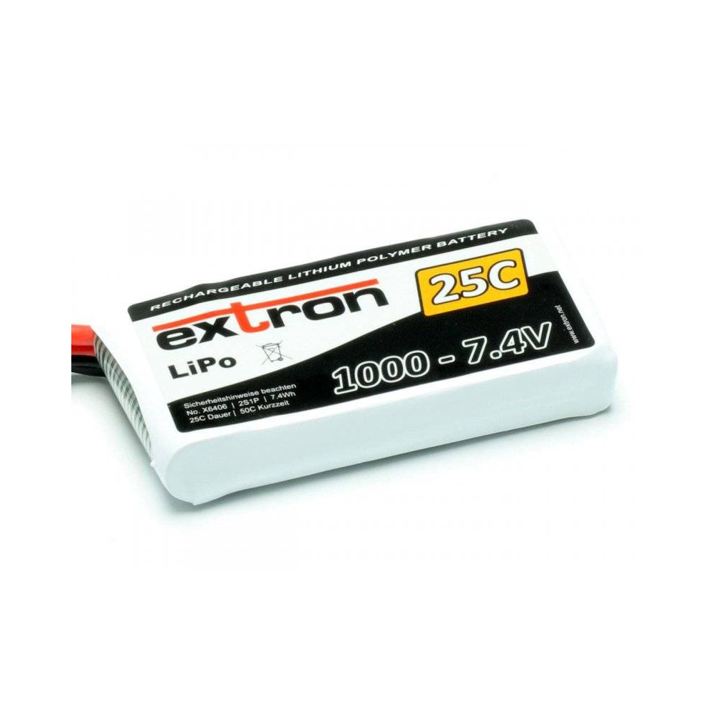 Extron Batteria Li-po X2 7,4V 1000mAh 25-50C connettore XT60 (art. X6406)