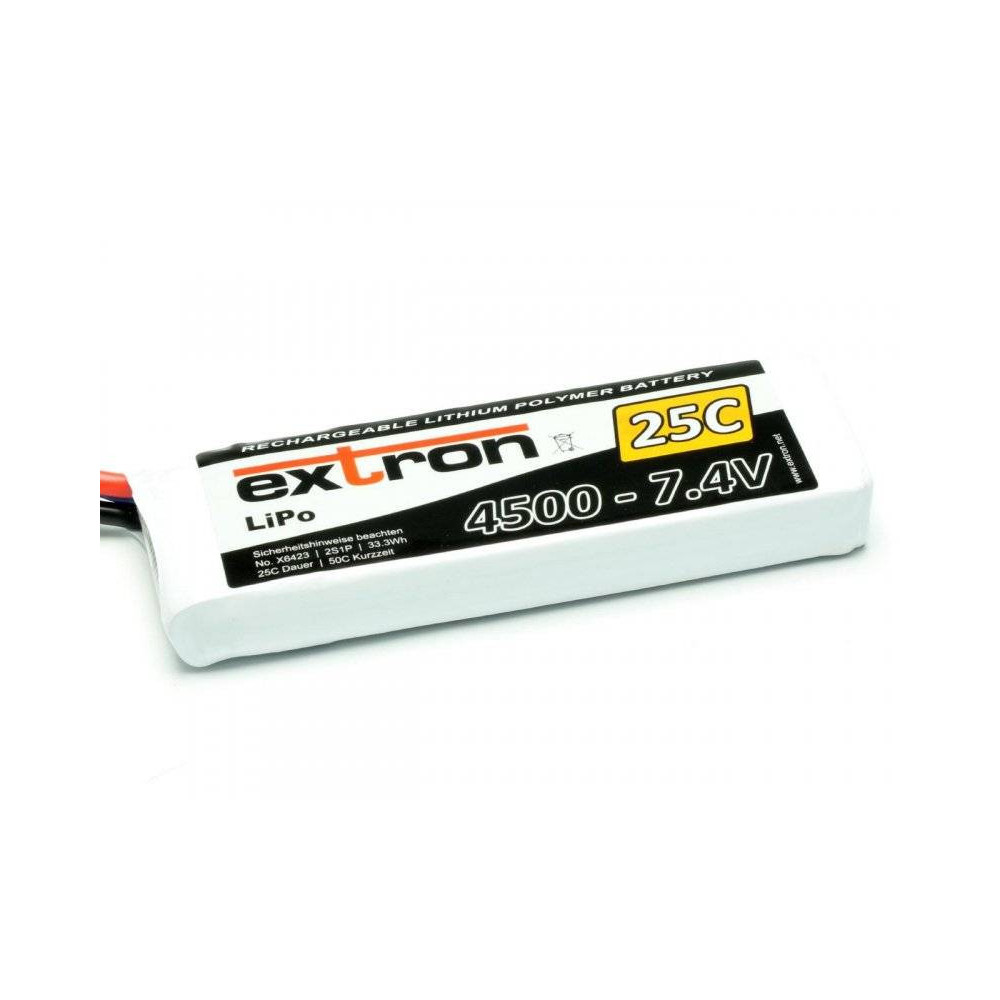 Extron Batteria Li-po X2 7,4V 4500mAh 25-50C connettore XT90 (art. X6423)