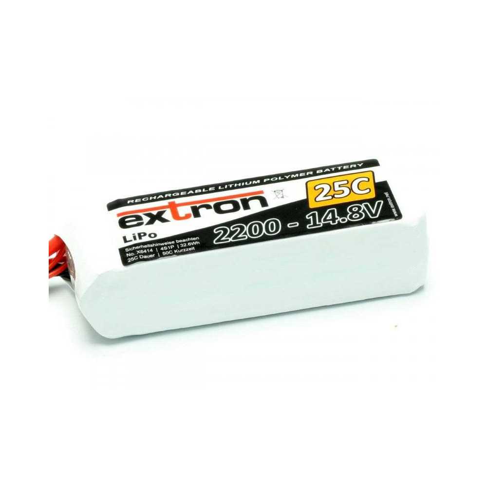 Extron Batteria Li-po X2 14,8V 2200mAh 25-50C connettore XT60 (art. X6414)