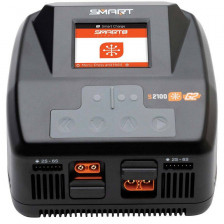 Spektrum Carica batteria doppio Smart S2100 G2 AC 220V per Li-Po 1-6S 2x100W (art. SPMXC2000I)