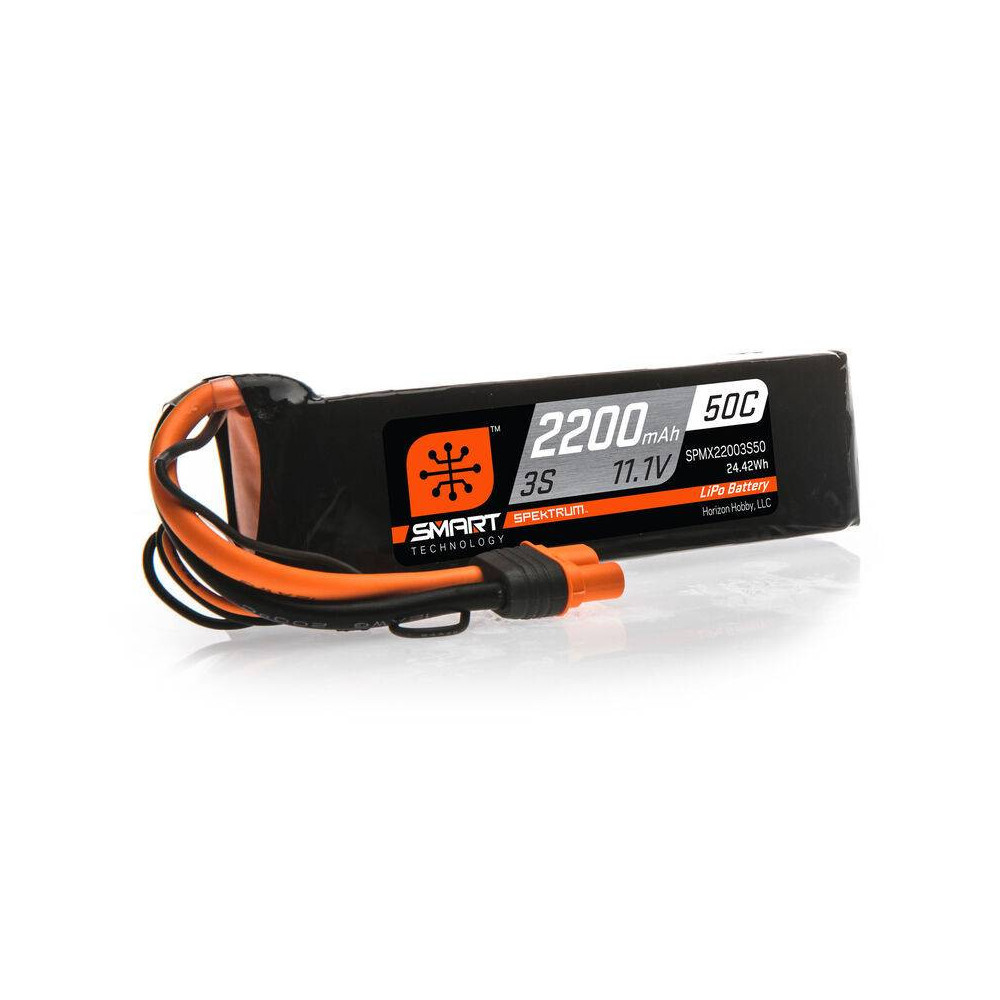 Spektrum Batteria Li-Po 3S 11,1V 2200mAh 50C Smart connettore IC3 (art. SPMX22003S50)