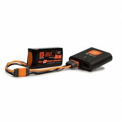 Spektrum Set Smart Powerstage Air Bundle con Batteria 850mAh 3S G2 LiPo e Caricabatterie S120 (art. SPMXPSA100)