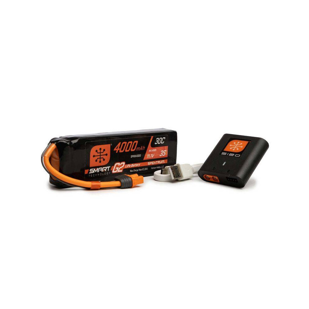 Spektrum Set Smart Powerstage Air Bundle con Batteria LiPo 4000mAh 3S G2 e Caricabatterie S120 (art. SPMXPSA300)