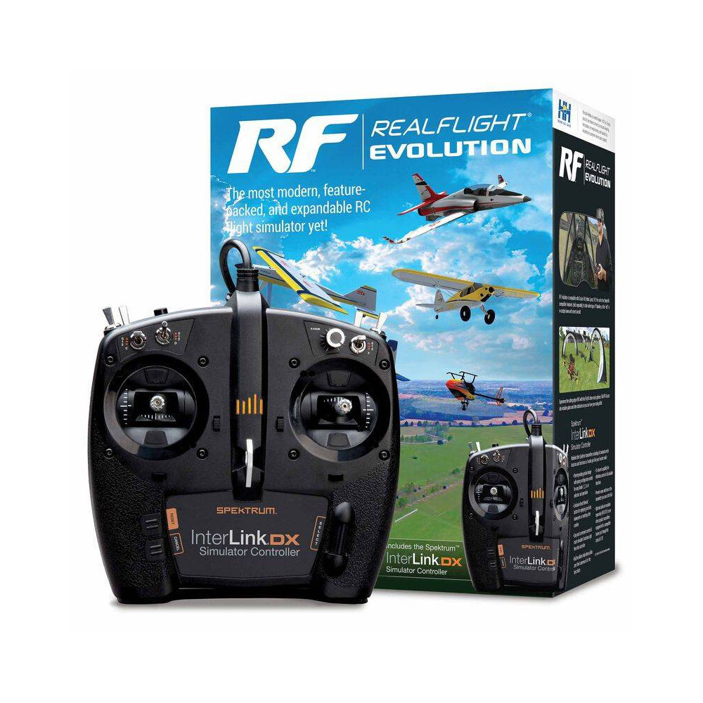 Horizon Hobby Simulatore di volo RealFlight Evolution RC con Controller InterLink DX (art. RFL2000)