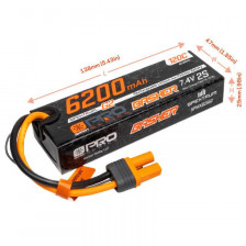 Spektrum Batteria Li-Po Smart G2 Pro Basher 2S 7,4V 6200mAh 120C connettore IC5 (art. SPMXB2S62)