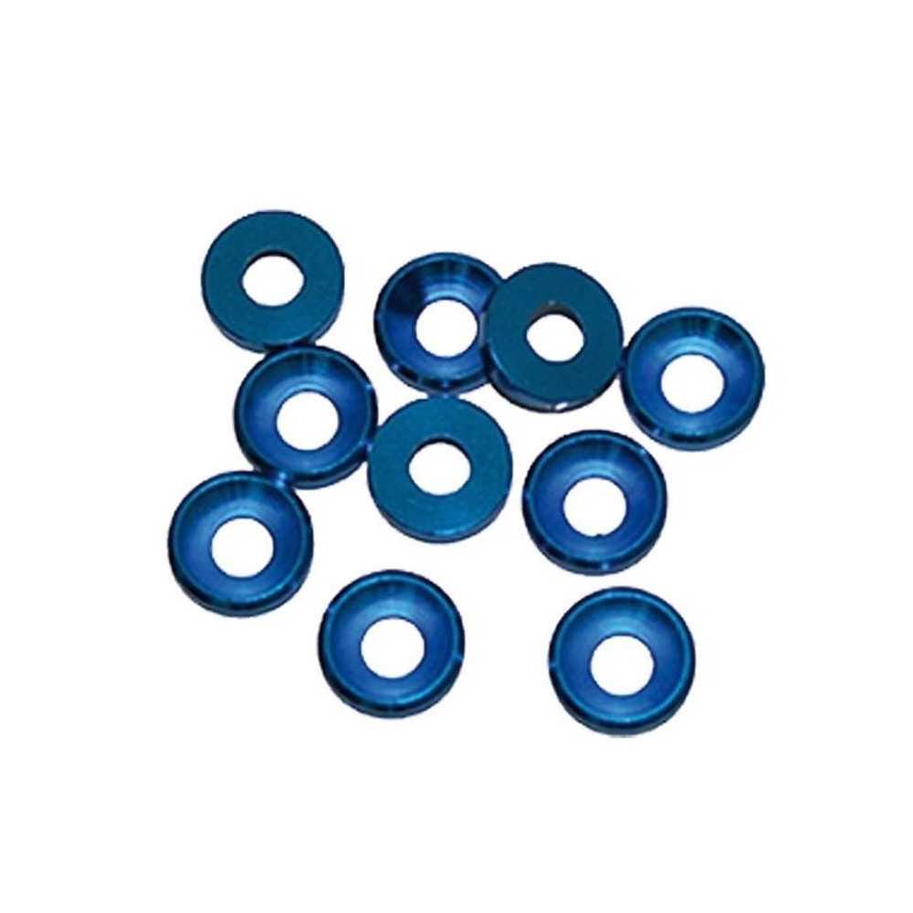 Ultimate Racing Rondelle coniche svasate M4 Alluminio Blu 10 pezzi (art. UR1511A)