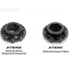Jetko Coppia gomme EX MT Wasteland Belted 3.8" X-maxx e Kraton esagono 24mm cerchi Neri (art. JK5804CB)