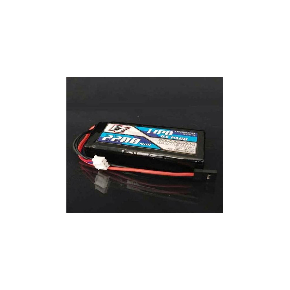EZpower Batteria Li-po per TX / RX 2S 7,4V 2200mAh connettore JR (art. EZP2200/2-RX)