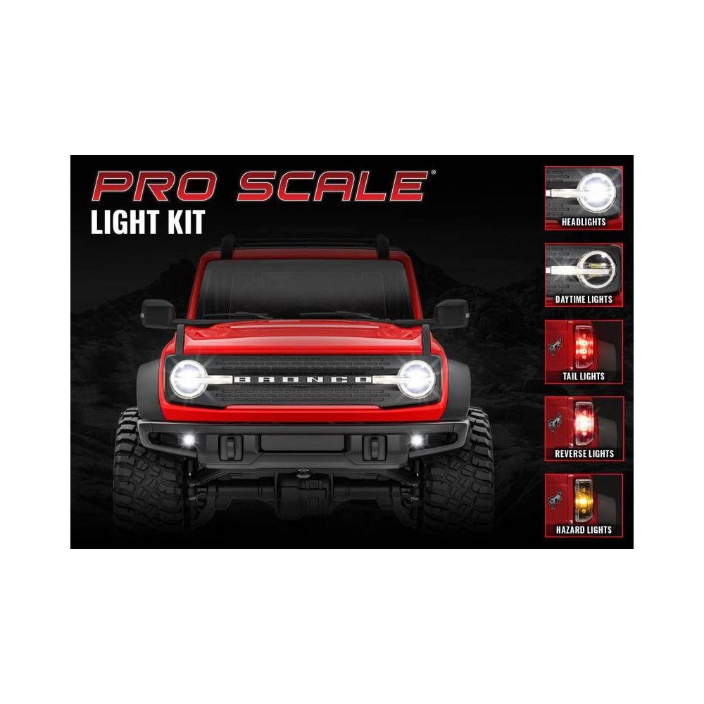 Traxxas Kit Luci a Led Pro-Scale completo per carrozzeria 9711 Ford Bronco TRX-4M (art. TXX9783)